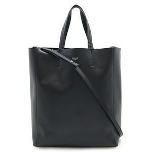 CELINE Black Leather Shoulder Bag